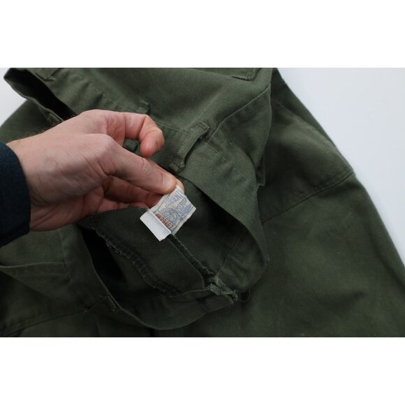 Vtg 60s Sweet Orr Mens 30x32 Distressed Union Made Military Utility Pants Green - Picture 12 of 16